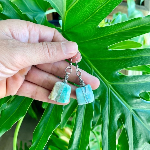 Jewelry - Blue Aragonite Earrings